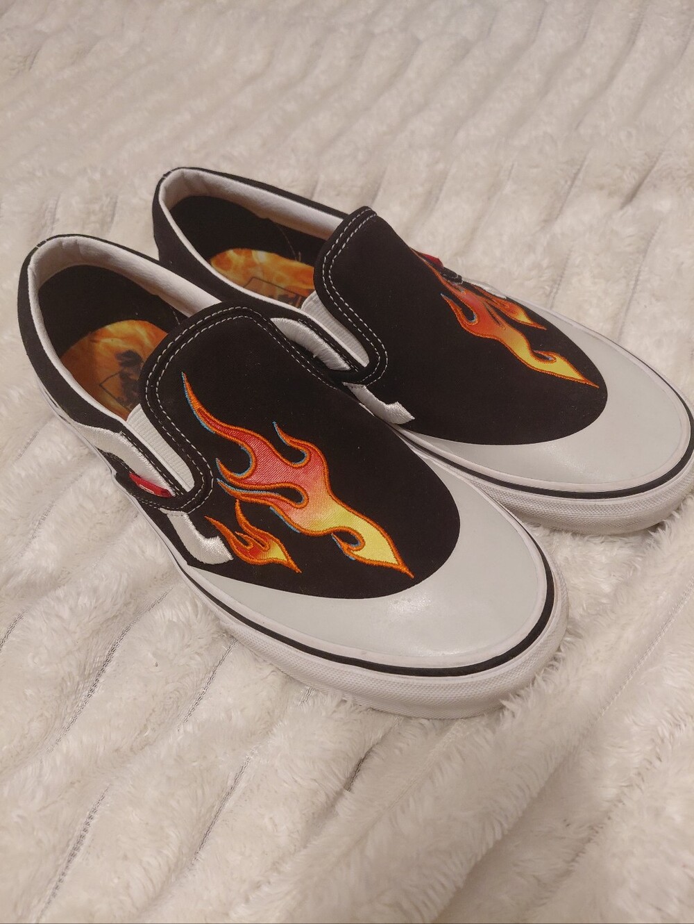 A$AP Worldwide Fire Flame Slip On Vans